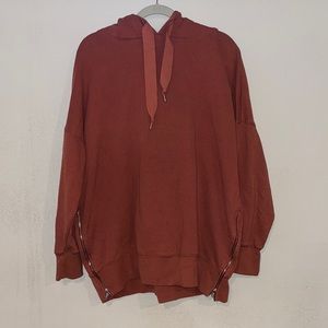 Rusty orange hooded sweatshirt